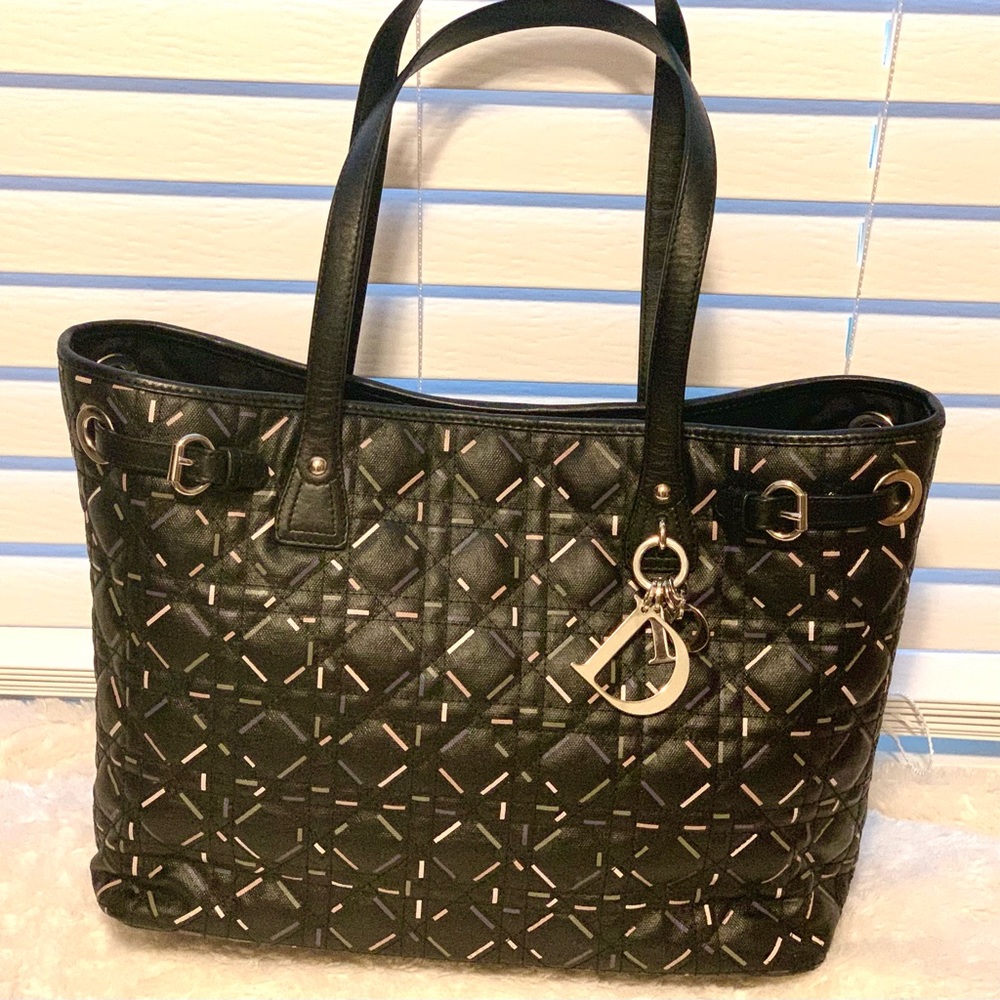 DIOR CANNAGE COATED CANVAS PANAREA MEDIUM BAG